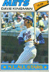 1977 Topps Baseball Cards      500     Dave Kingman